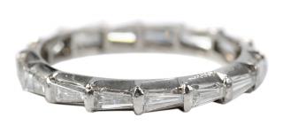 Appraisal: Cartier Platinum Eternity Band tapered baguette diamonds bar set estimated