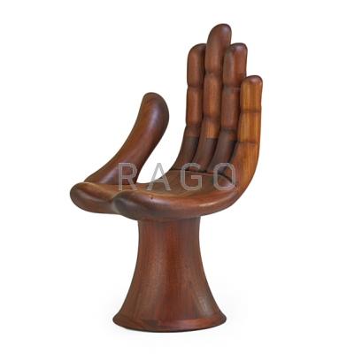 Appraisal: PEDRO FRIEDEBERG b Hand chair Mexico s Laminated and carved