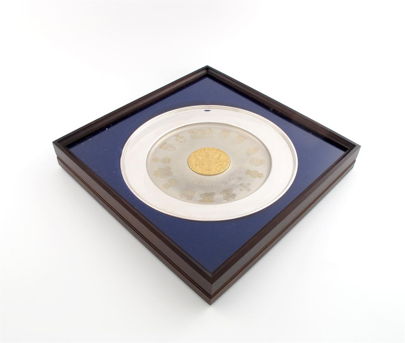 Appraisal: A modern silver commemorative plate