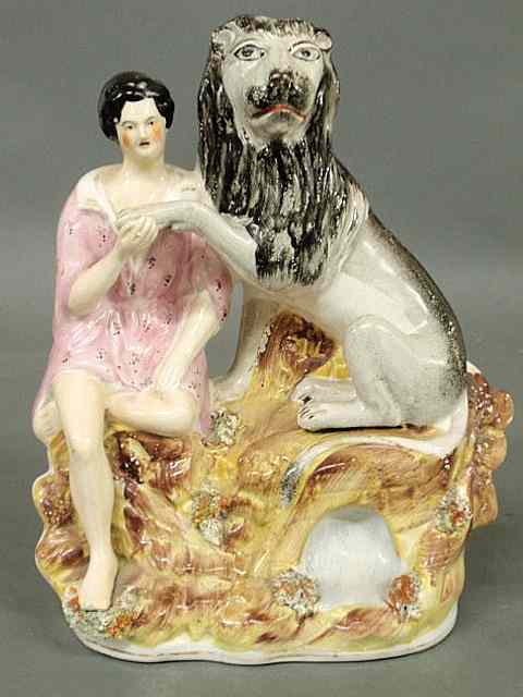 Appraisal: Staffordshire figure of Androcles and the Lion th c h