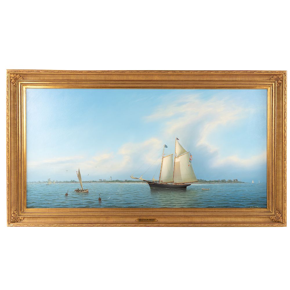 Appraisal: William R Davis Sloop Along Martha's Vineyard American b Oil