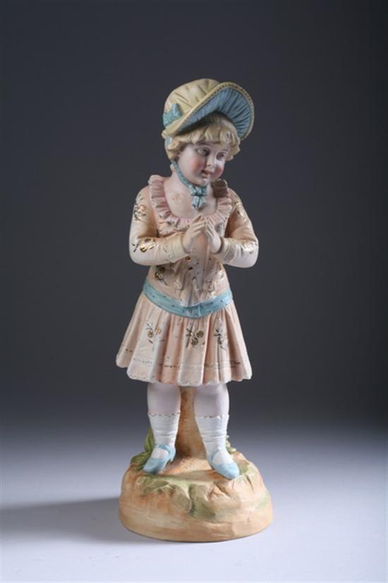 Appraisal: RUDOLSTADT BISQUE PORCELAIN FIGURE late th century stamped Rudolstadt Germany