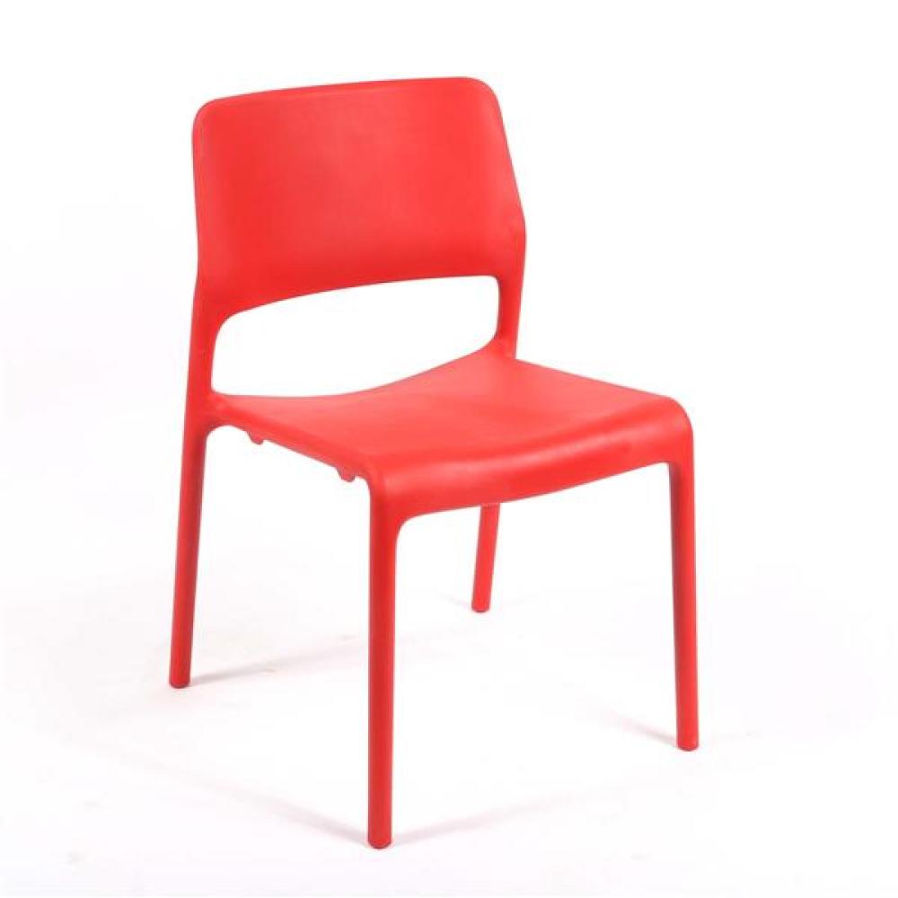 Appraisal: KNOLL 'SPARK' MOLDED RED PLASTIC CHAIR DESIGNED BY DON CHADWICK