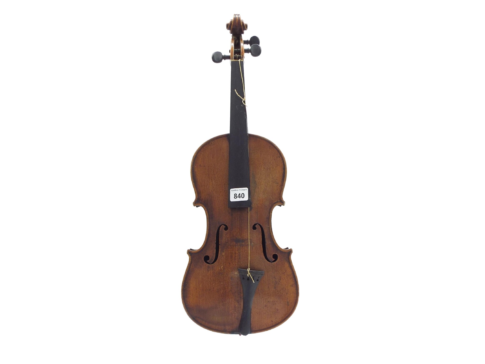 Appraisal: Late th century violin bearing the trademark label of Carlo