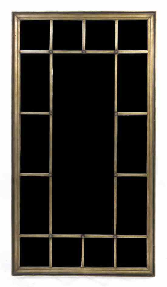 Appraisal: A Continental Giltwood Mirror of rectangular form with a segmented