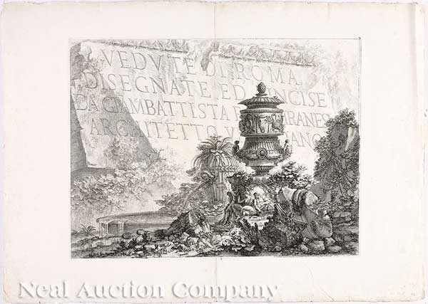 Appraisal: Giovanni Battista Piranesi Italian - a fine group of etchings