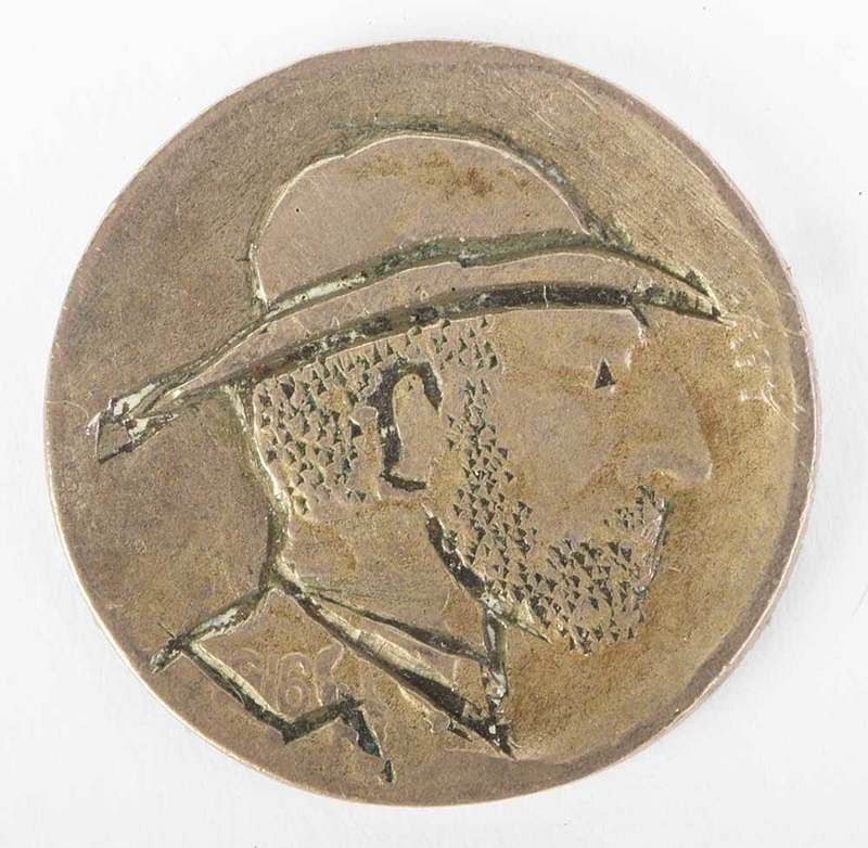 Appraisal: Carved Hobo Nickel likely early th century host coin Buffalo