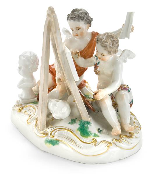 Appraisal: A Meissen porcelain figural group emblematic of the arts late