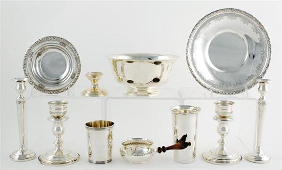 Appraisal: Collection of sterling table articles Alvin plate Dia Paul Revere