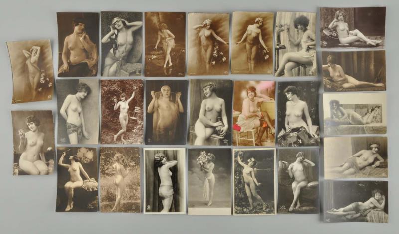 Appraisal: Lot Of French Nude Real Photo Postcards This lot includes