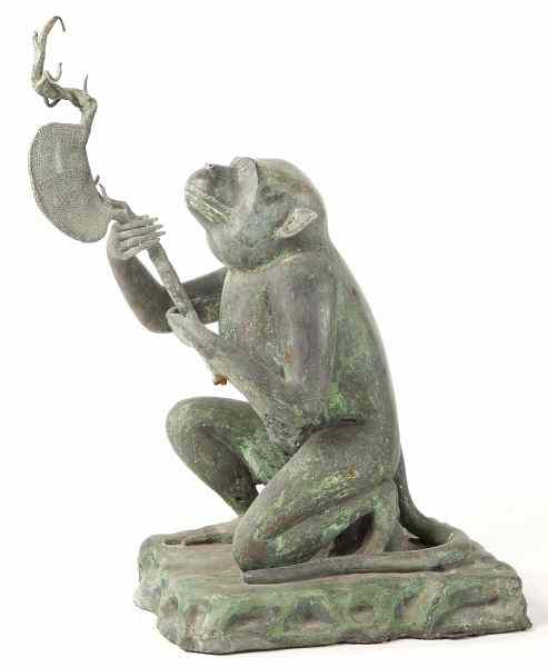 Appraisal: Japanese Bronze Monkey Sculpture th century sculpture of a monkey