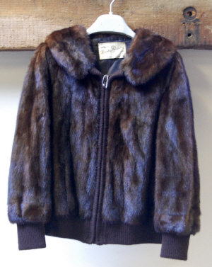 Appraisal: Harley Parish' court furrier dark brown mink 'bomber' style jacket