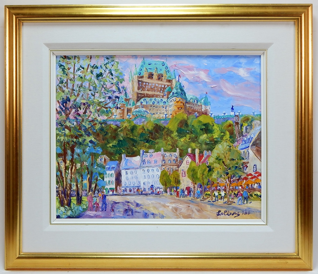 Appraisal: JEANNE D'ARC LECLERC EXPRESSIONIST QUEBEC PAINTING Canada - Expressionist townscape