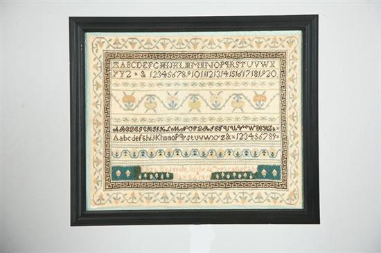 Appraisal: AMERICAN SAMPLER Eliza Meserole probably New York or New Jersey