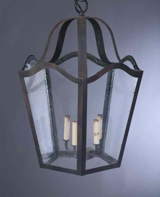 Appraisal: VIEUX CARR STYLE T LE FIVE-LIGHT HALL LANTERN Arched crest