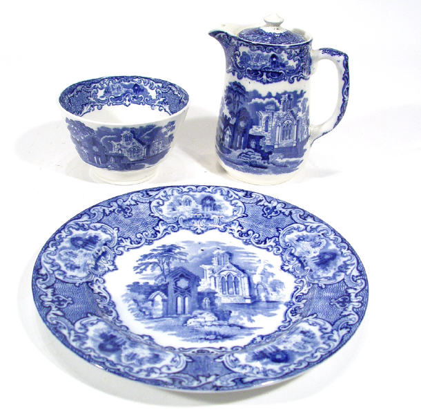 Appraisal: George Jones 'Abbey' patterned hot water pot sugar bowl and