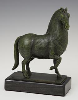 Appraisal: Sergio Bustamante - Mexico Trotting Horse th c green patinated