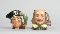 Appraisal: Two Royal Doulton Character Mugs This pair includes Long John