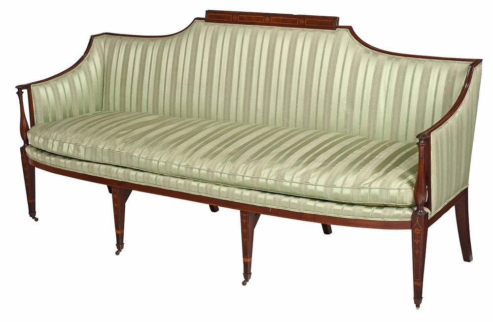 Appraisal: Fine Rare Southern Inlaid Mahogany Sofa probably Baltimore or Annapolis