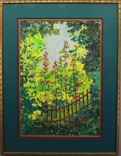 Appraisal: Mary Jane Taft th C Impressionist Garden Scene Mary Jane