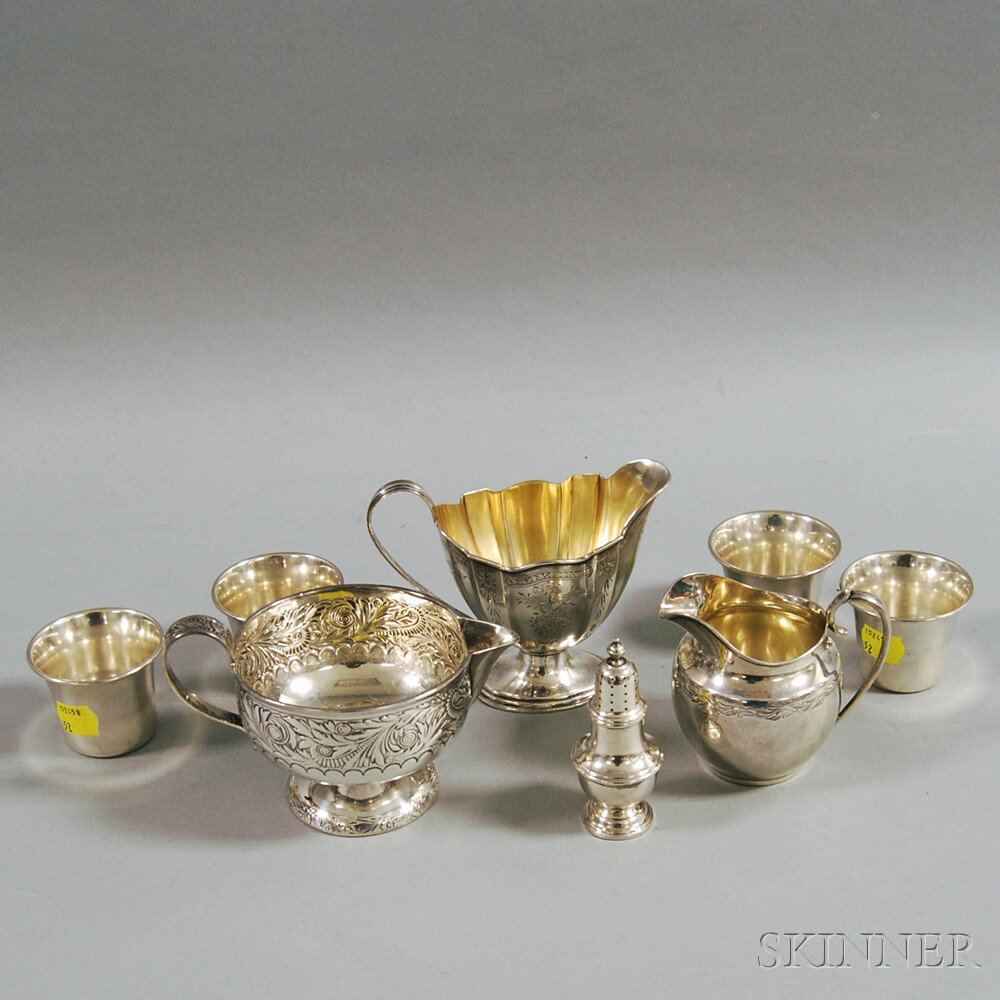 Appraisal: Eight Small Pieces of Sterling Silver four Meriden International cups