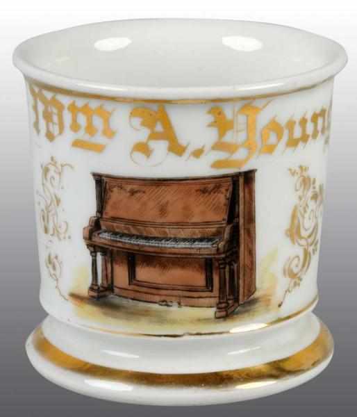 Appraisal: Upright Piano Shaving Mug Description Makers stamp under base Nice