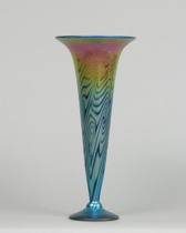 Appraisal: Steven Lundberg Glass Vase American Contemporary Trumpet shaped glass vase