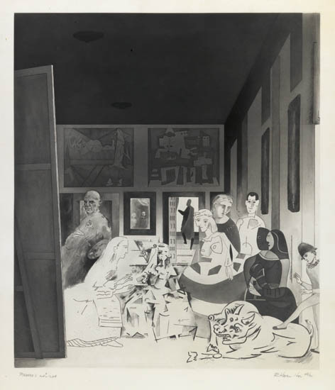 Appraisal: RICHARD HAMILTON Picasso's Meninas Etching aquatint roulette and drypoint x