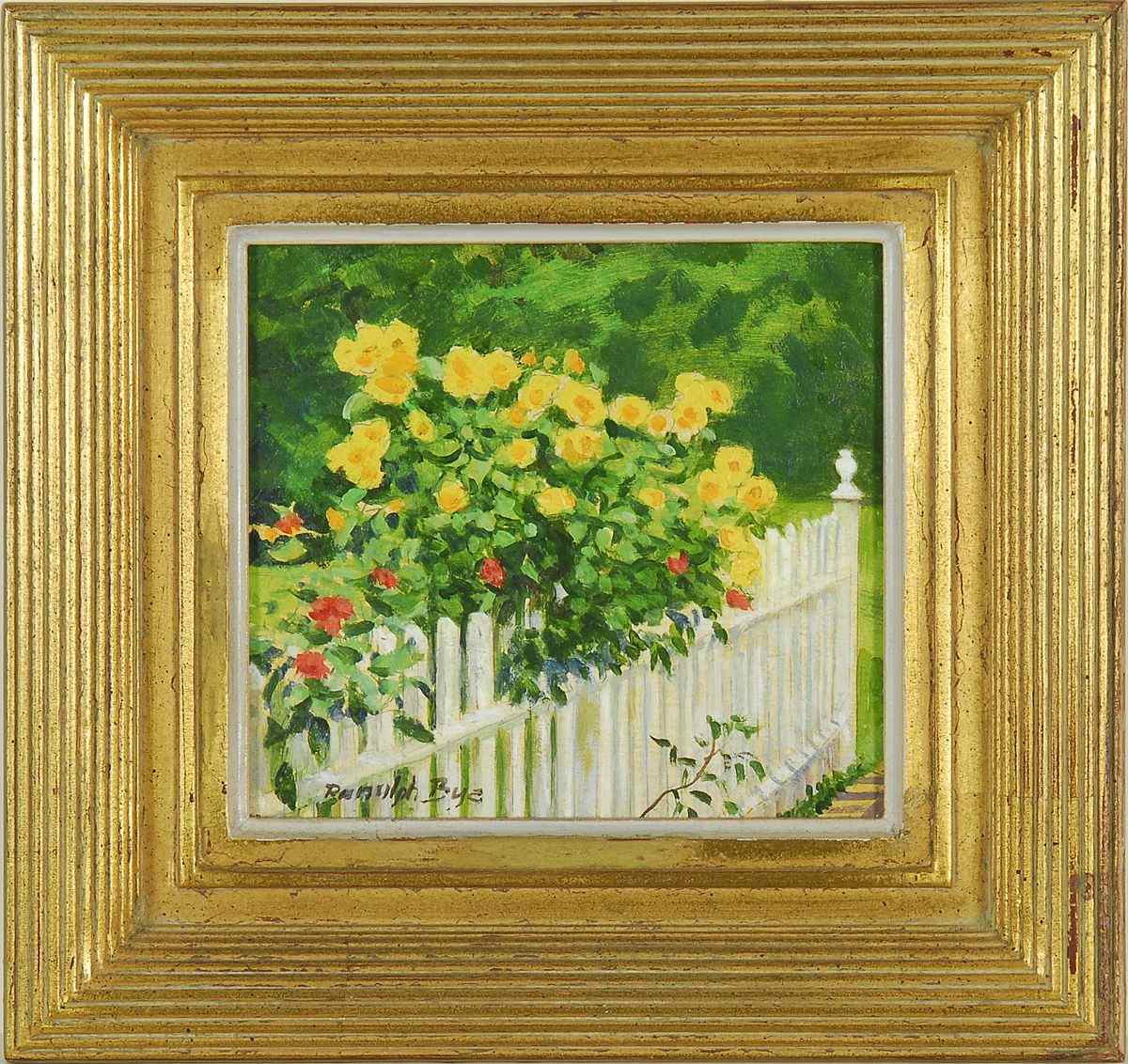 Appraisal: RANULPH BYEAmerican - The Rose Fence'' Signed lower left ''Ranulph