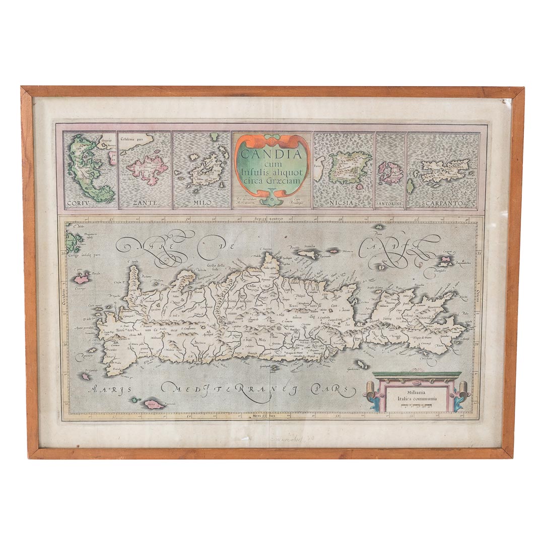 Appraisal: Mercator's map of Crete about Gerard Mercator Candia Cum Insulis