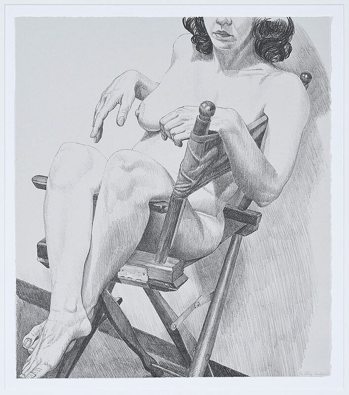 Appraisal: Philip Pearlstein New York born Nude on a Director's Chair