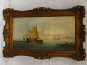 Appraisal: Dutch Vessels by the Coast' th century oil on canvas