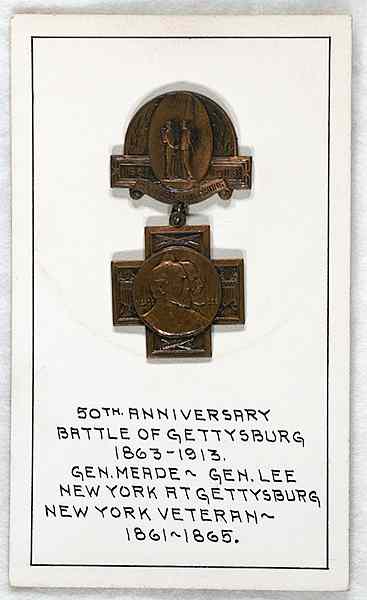 Appraisal: Civil War - Veterans Gettysburg th Anniversary Medal of a