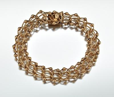 Appraisal: A k Gold Bracelet k yellow gold bracelet designed with