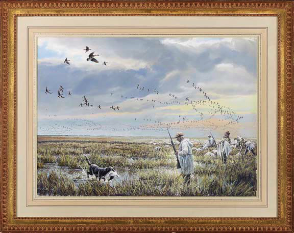 Appraisal: Herb Booth American Texas b White Spread watercolor sight -