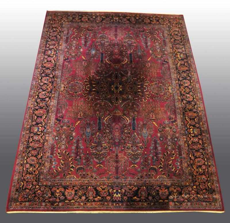 Appraisal: Antique Oriental Rug Description Kashan Tight weave No tears or