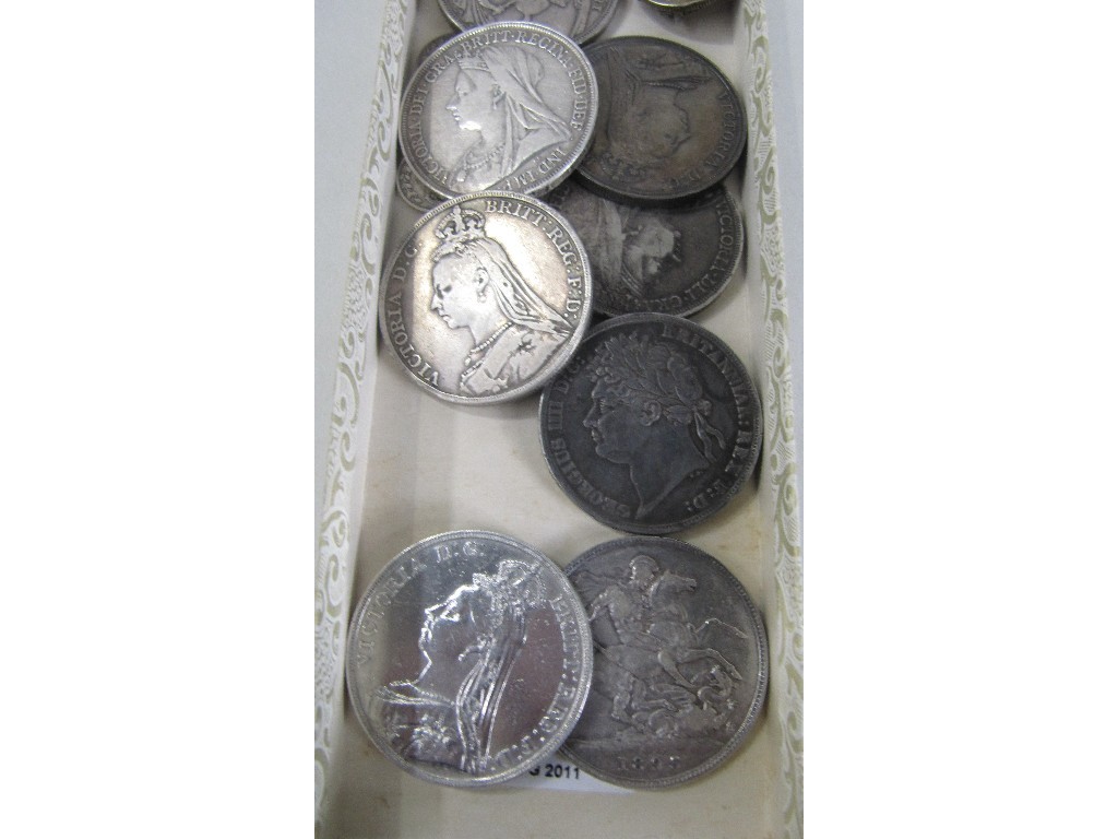 Appraisal: Lot comprising assorted Victorian Crowns other coins and two coin