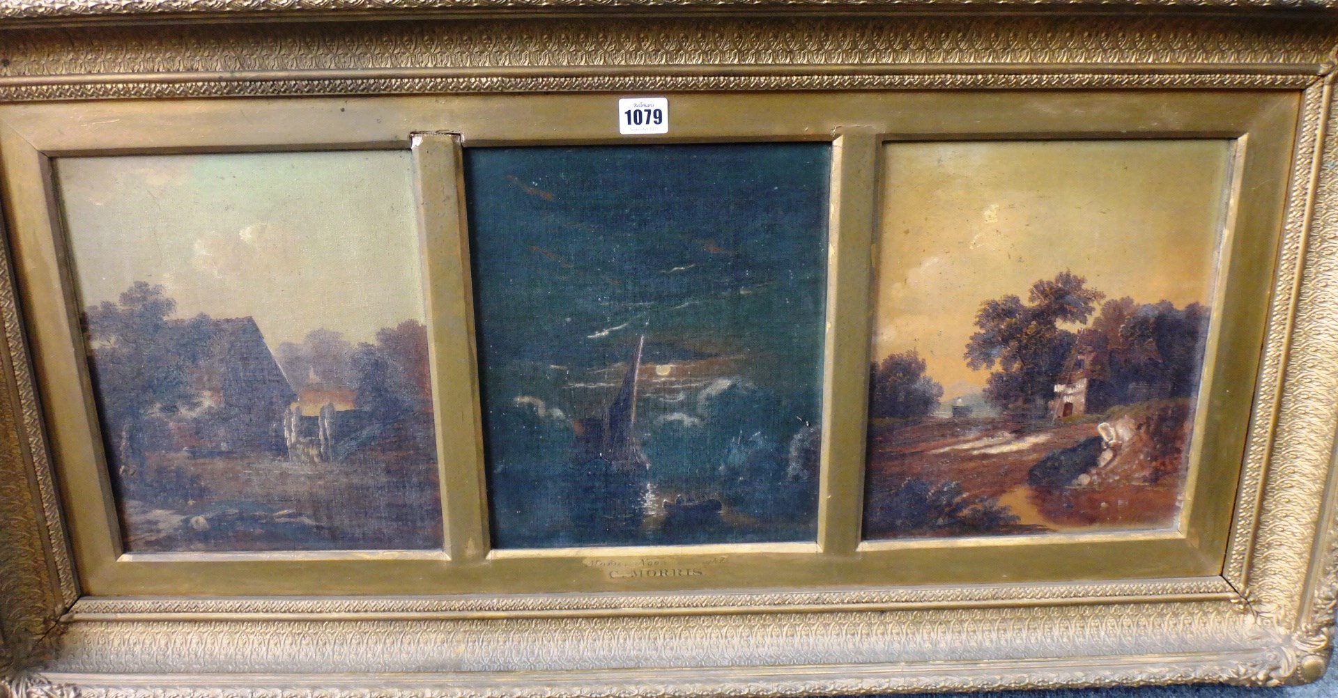 Appraisal: Charles Morris th century Landscapes three framed as one one