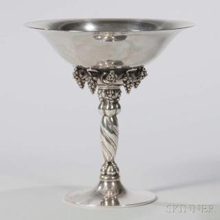 Appraisal: Georg Jensen Sterling Silver Tazza Denmark post pattern no B