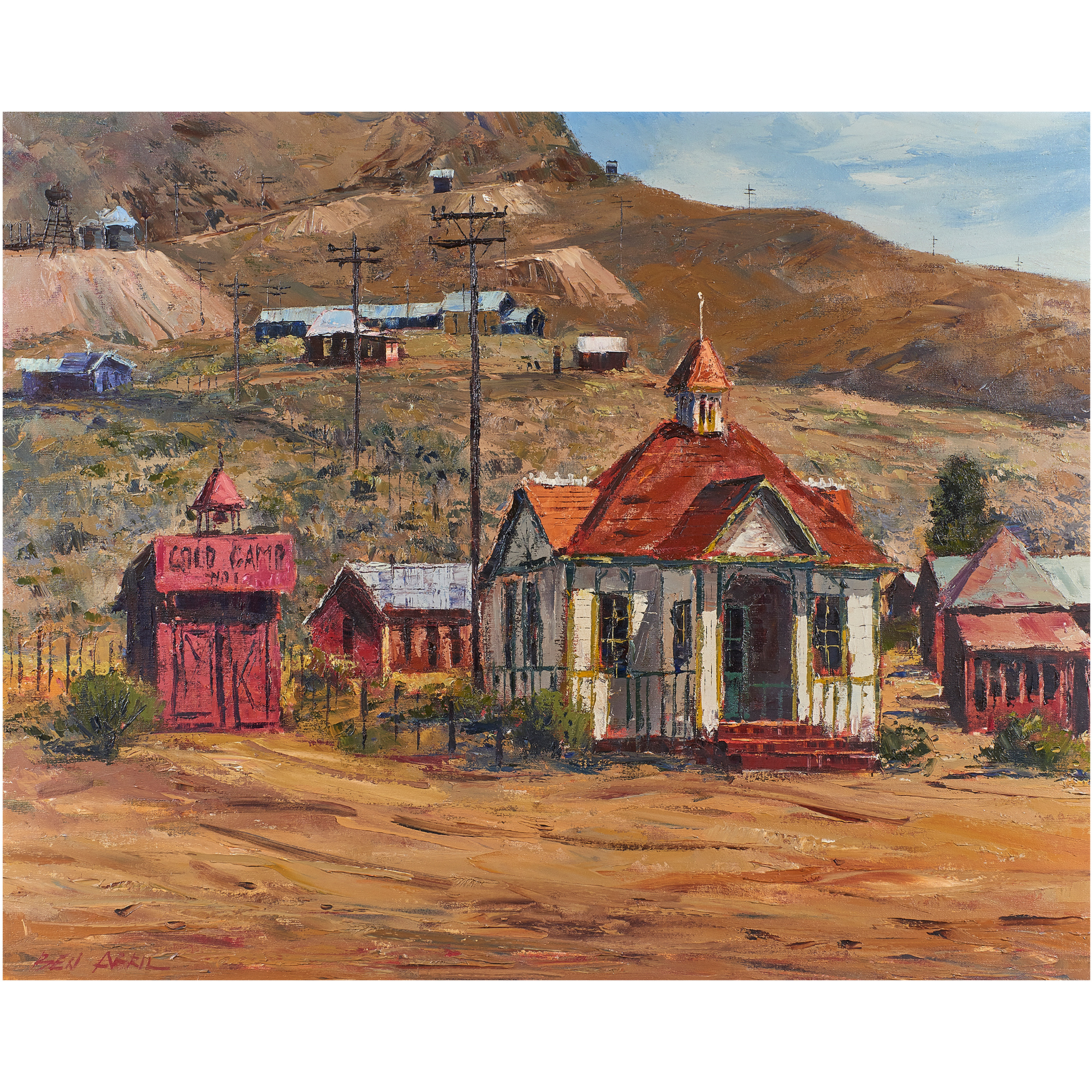 Appraisal: PAINTING BEN ABRIL Ben Abril American - Village Landscape oil