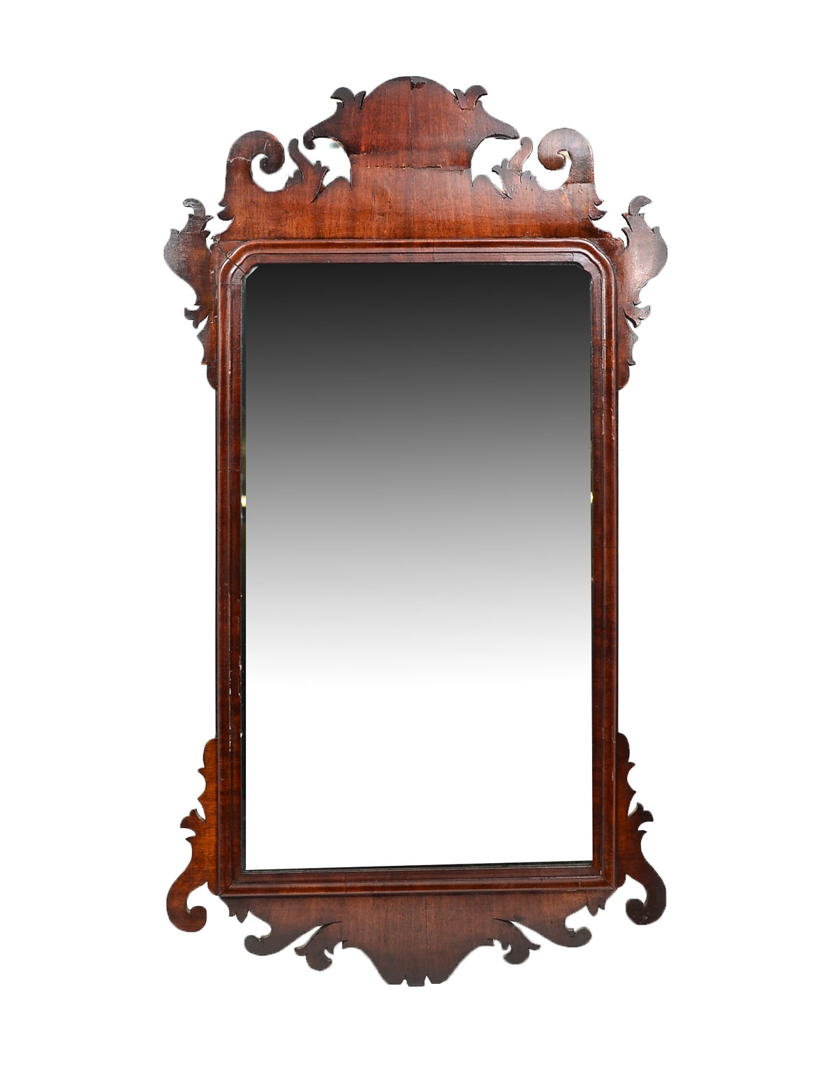 Appraisal: CHIPPENDALE MIRROR Early Chippendale mirror having an overall scrolling designed