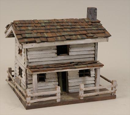 Appraisal: American Painted Wood Model of a House x in