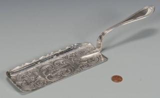 Appraisal: McPherson MS Coin Silver Fish Slice Natchez Mississippi coin silver