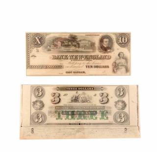 Appraisal: Lot of Obsolete Notes 's Bank Note of New England