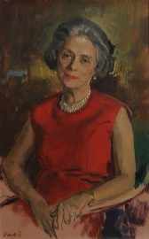 Appraisal: William Dargie - Portrait of Hannah Lloyd Jones oil on