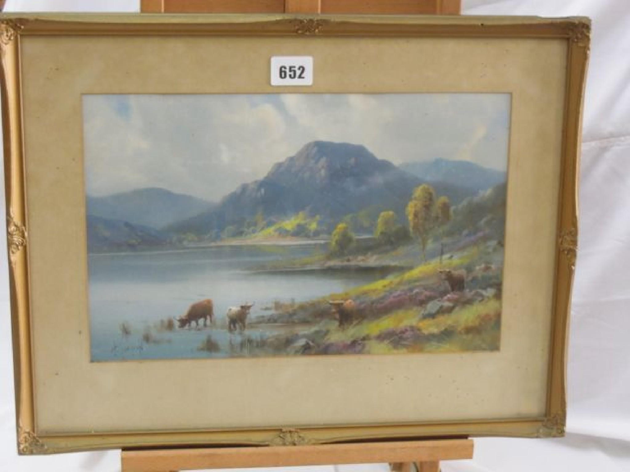 Appraisal: An early th century gouache study of a highland landscape