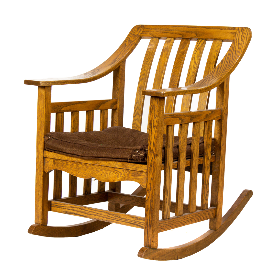 Appraisal: AN ARTS AND CRAFTS OAK ROCKER An Arts and Crafts