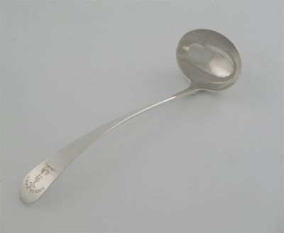 Appraisal: A George III Scottish Provincial toddy ladle crested by James