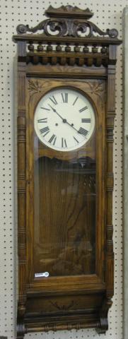 Appraisal: Modern Vienna Regulator Wall Clock circa 's reproduction in oak