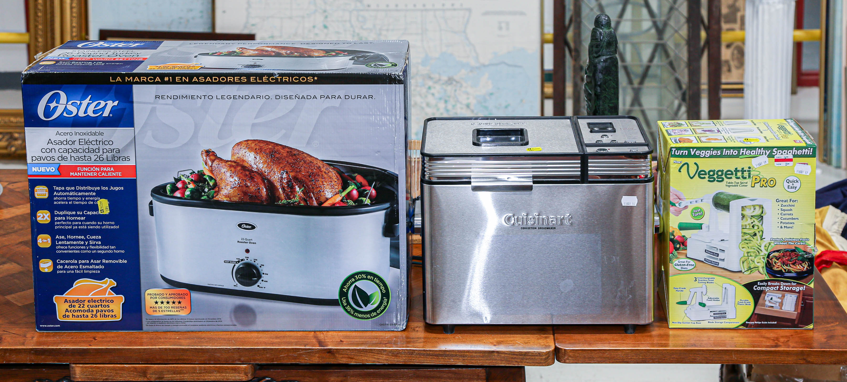 Appraisal: THREE KITCHEN APPLIANCES Including an Oster turkey roaster oven in